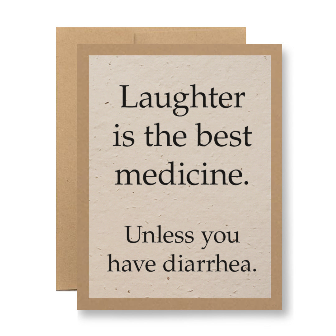 Plantable Greeting Card - Laughter is the best medicine...