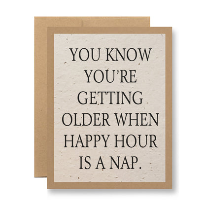 Plantable Greeting Card - ...happy hour is a nap