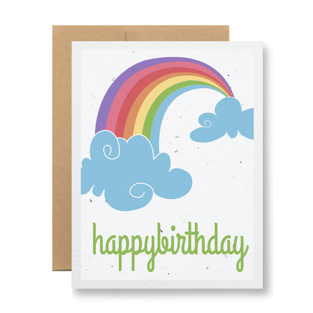 Plantable Greeting Card - Happy Birthday {rainbow}