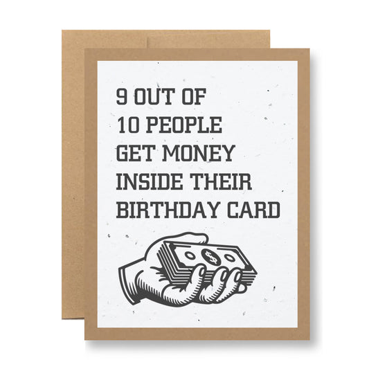 Plantable Greeting Card - 9 out of 10 people...