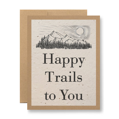 Plantable Greeting Card - Happy trails to you