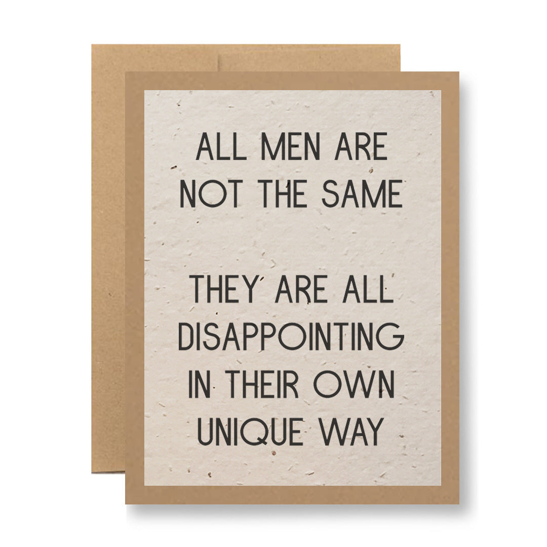 Plantable Greeting Card - All men are not the same...