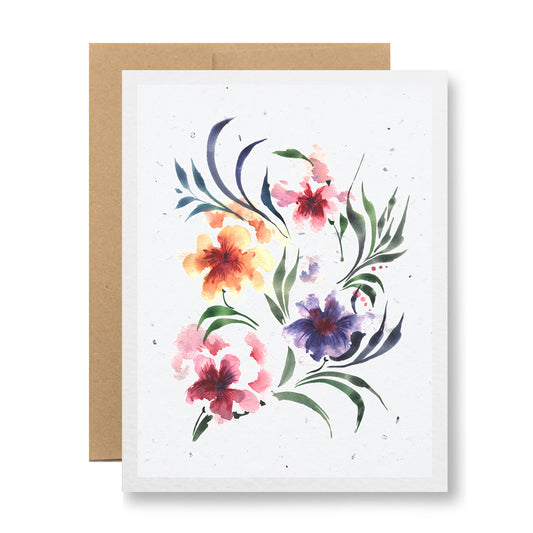 Plantable Greeting Card - {watercolor flowers}