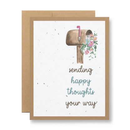 Plantable Greeting Card - Sending happy thoughts your way