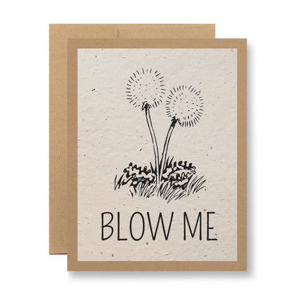 Plantable Greeting Card - Blow me