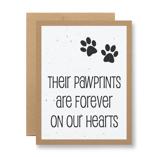 Plantable Greeting Card - Their pawprints are forever on our hearts