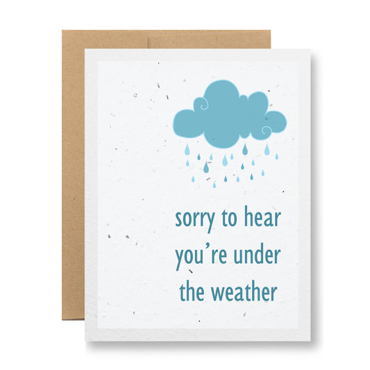 Plantable Greeting Card - Sorry to hear you're under the weather