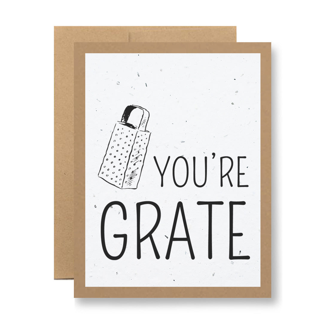 Plantable Greeting Card - You're grate