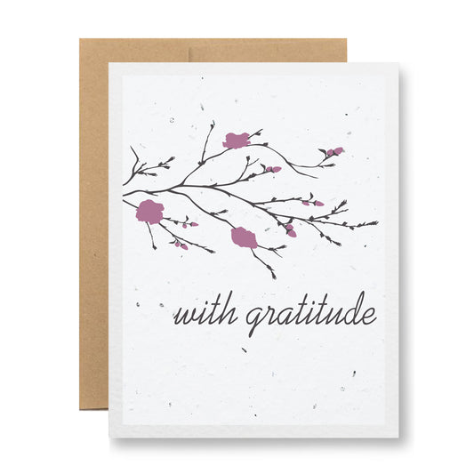 Plantable Greeting Card - With gratitude